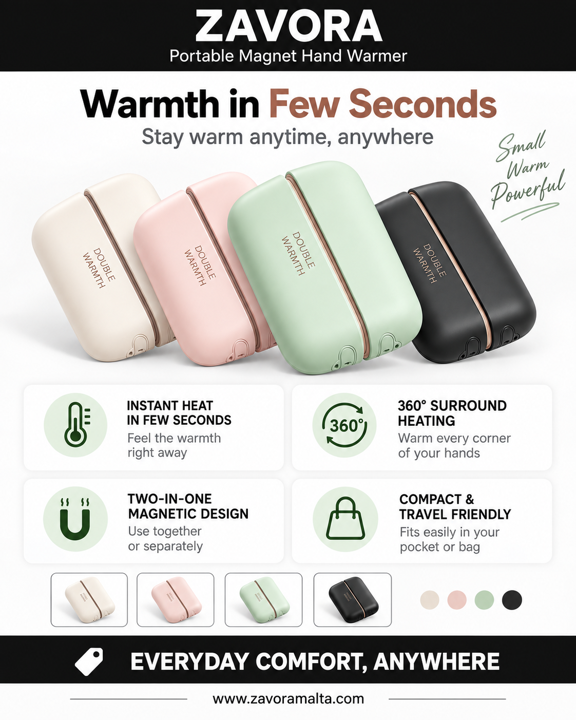 Portable Magnet Hand Warmer